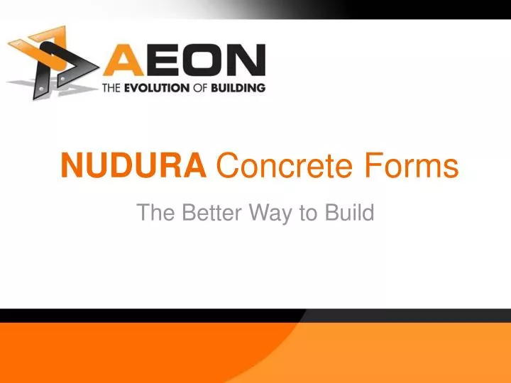 nudura concrete forms