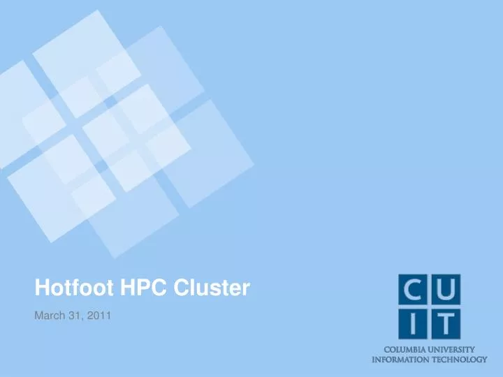 hotfoot hpc cluster