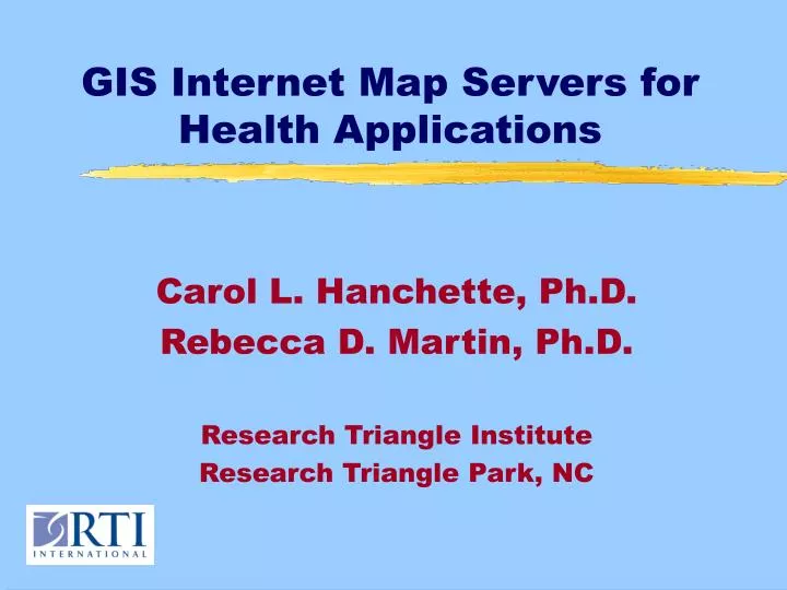 gis internet map servers for health applications