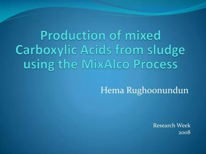 production of mixed carboxylic acids from sludge using the mixalco process