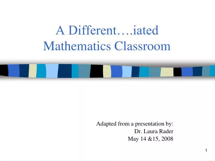 a different iated mathematics classroom