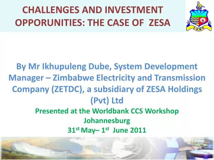 challenges and investment opporunities the case of zesa