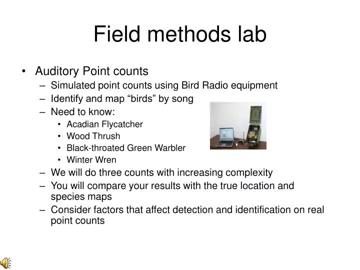 field methods lab