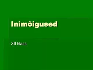 inim igused