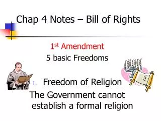 Chap 4 Notes – Bill of Rights