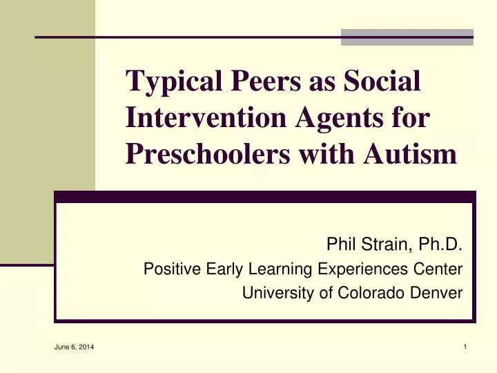 typical peers as social intervention agents for preschoolers with autism