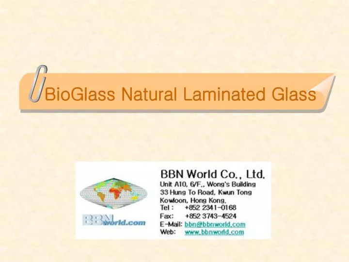 bioglass natural laminated glass