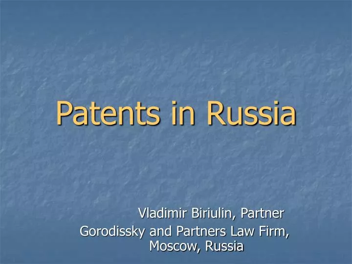 patents in russia