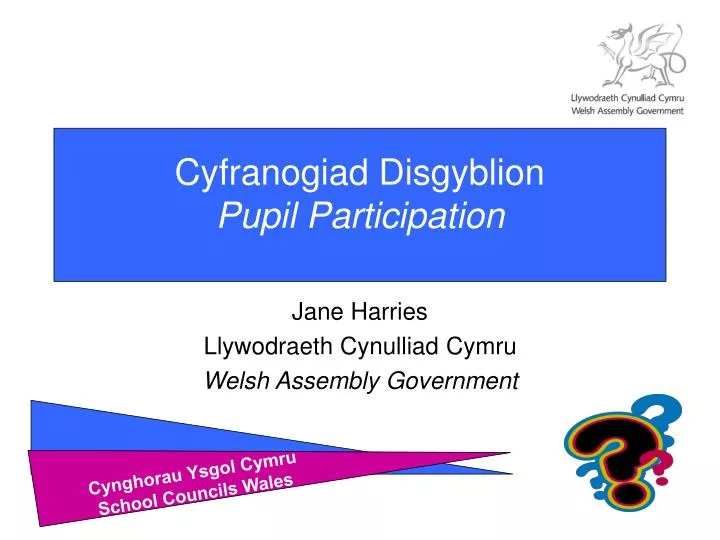 cyfranogiad disgyblion pupil participation