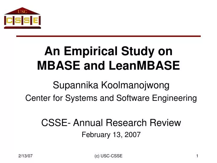 an empirical study on mbase and leanmbase