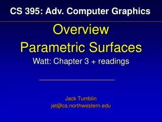 CS 395: Adv. Computer Graphics