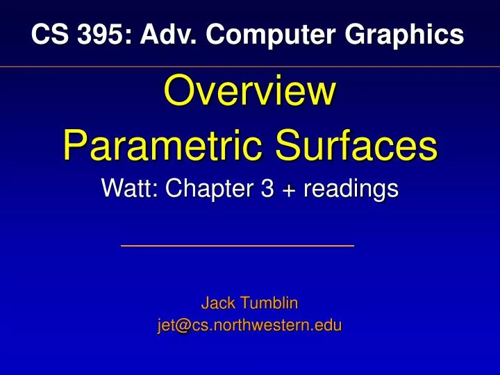 cs 395 adv computer graphics