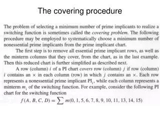 The covering procedure