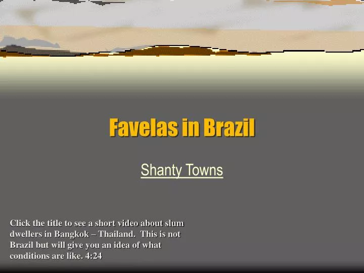 favelas in brazil