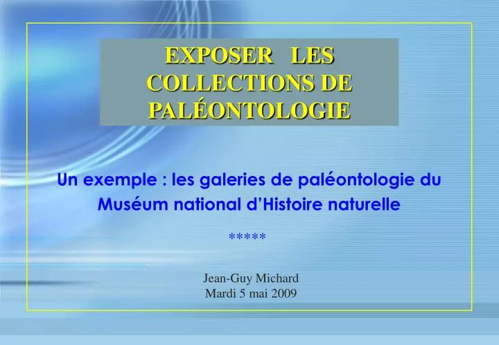un exemple les galeries de pal ontologie du mus um national d histoire naturelle