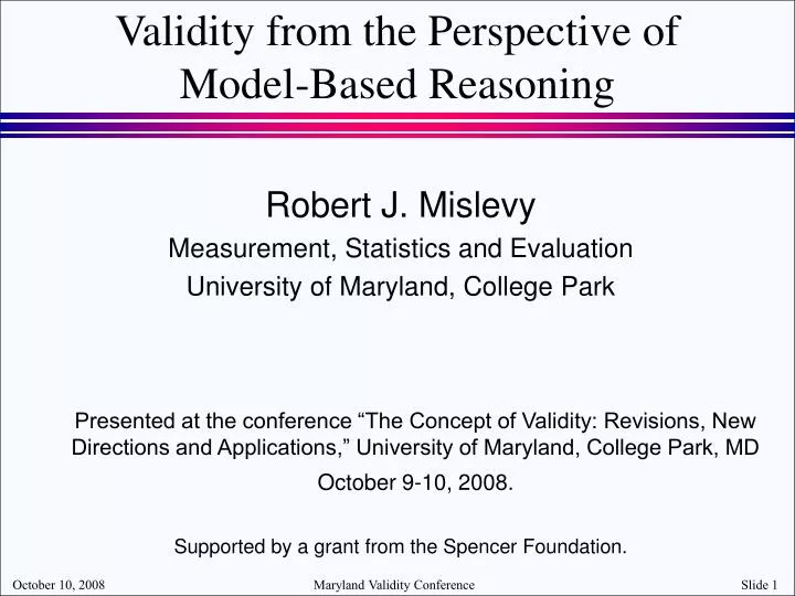 validity from the perspective of model based reasoning