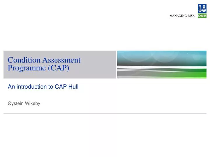 condition assessment programme cap