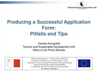 Producing a Successful Application Form: Pitfalls and Tips