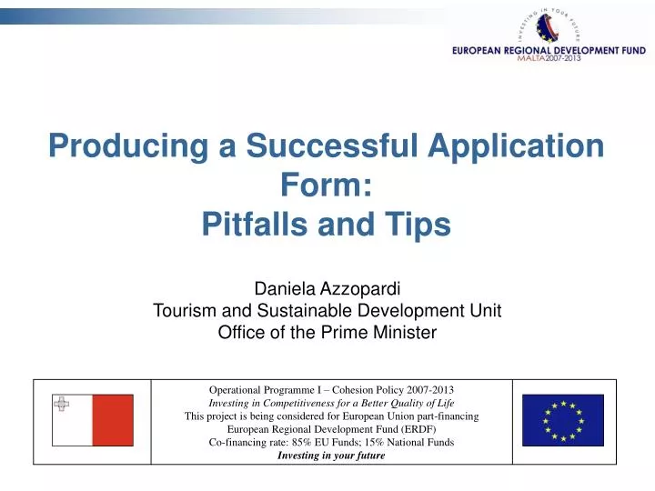 producing a successful application form pitfalls and tips