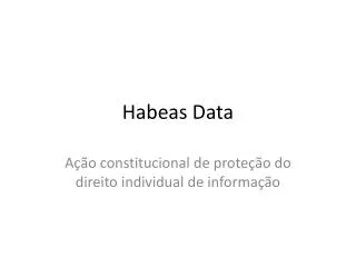 habeas data