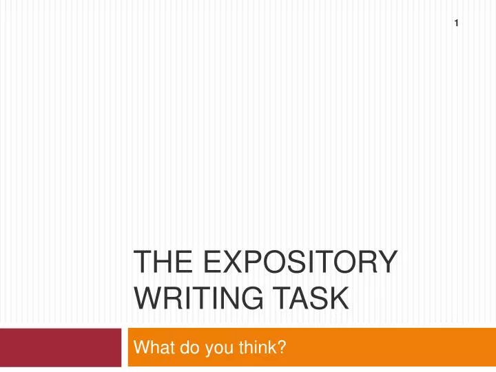 the expository writing task