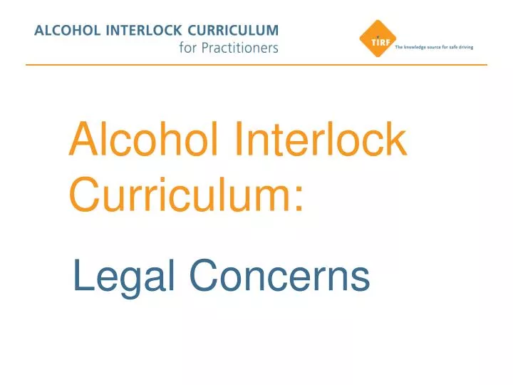 alcohol interlock curriculum