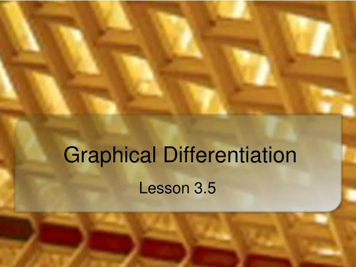 graphical differentiation