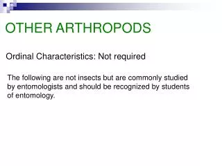 OTHER ARTHROPODS