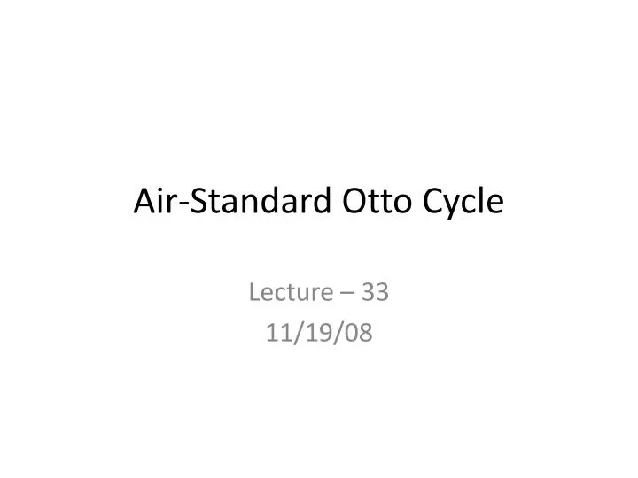 air standard otto cycle