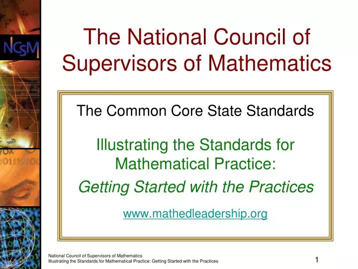 the national council of supervisors of mathematics
