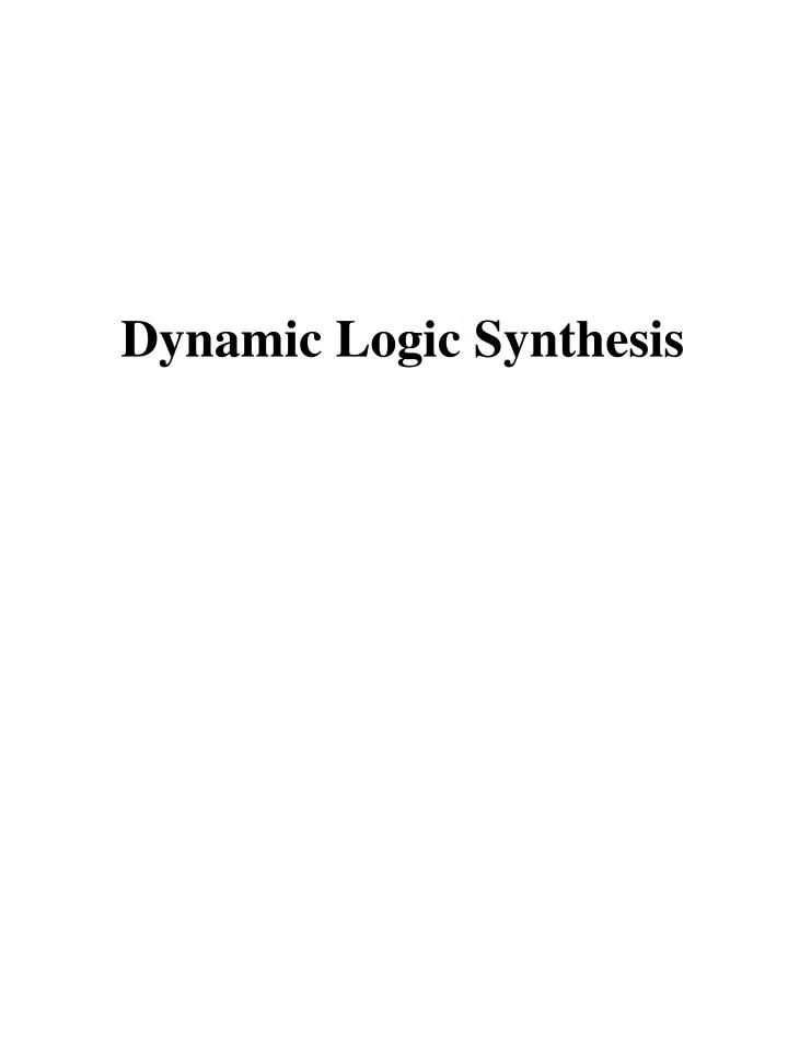 dynamic logic synthesis