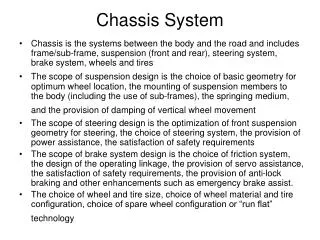 Chassis System