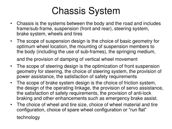 chassis system