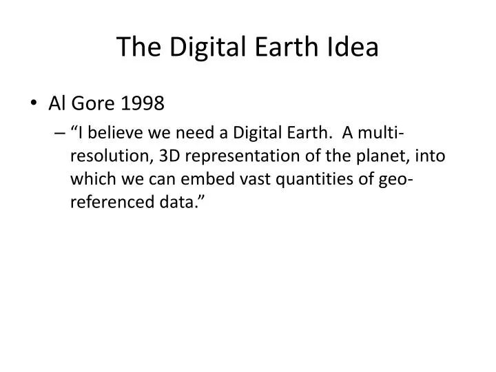 the digital earth idea
