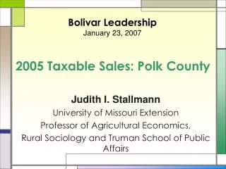 2005 Taxable Sales: Polk County