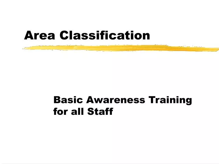 area classification