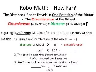 Robo-Math: How Far?