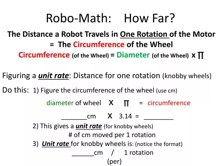 robo math how far