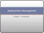 Agribusiness Management - slide 1
