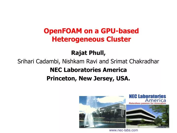 openfoam on a gpu based heterogeneous cluster