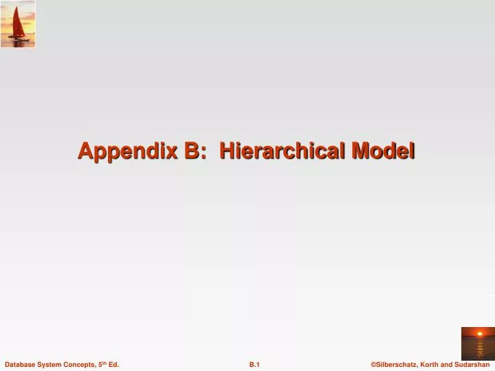 appendix b hierarchical model