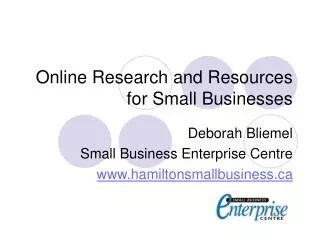 Online Research and Resources for Small Businesses