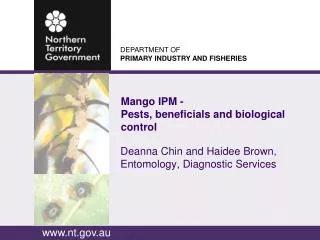 Mango IPM - Pests, beneficials and biological control