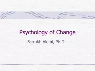 Psychology of Change