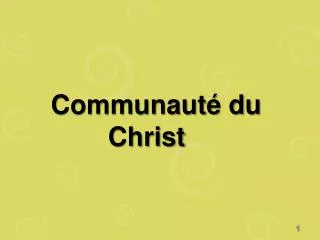 communaut du christ