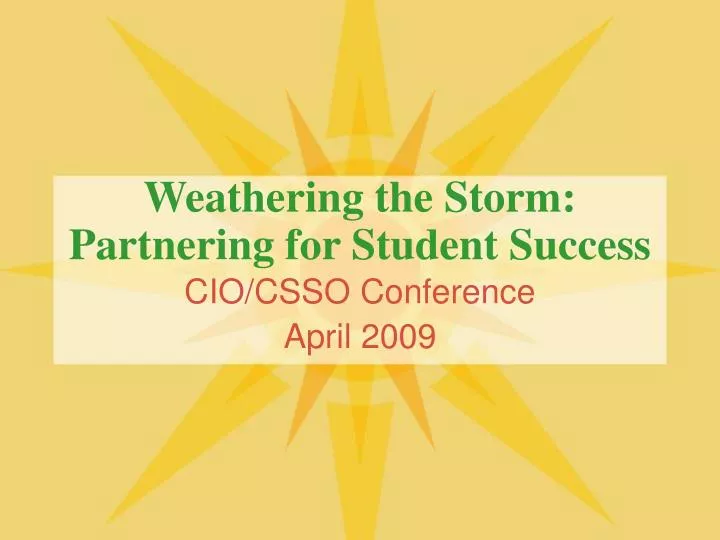 weathering the storm partnering for student success