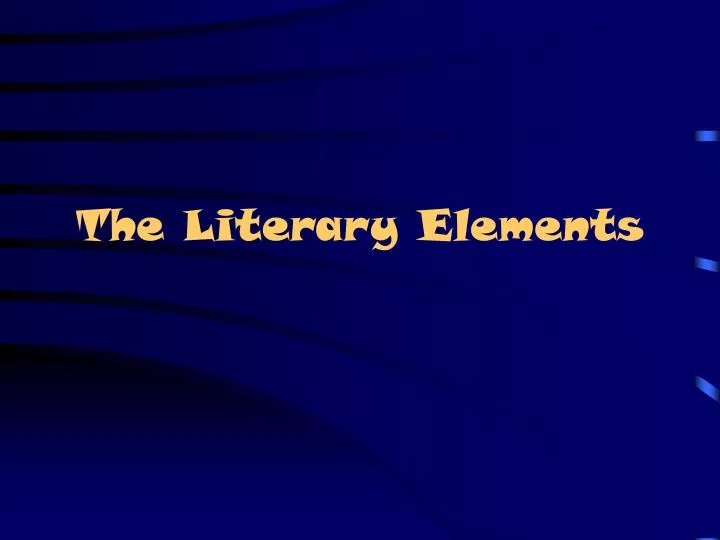 the literary elements