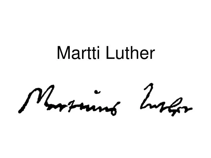 martti luther