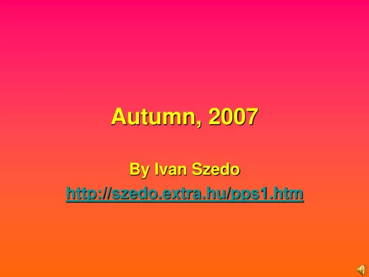 autumn 2007