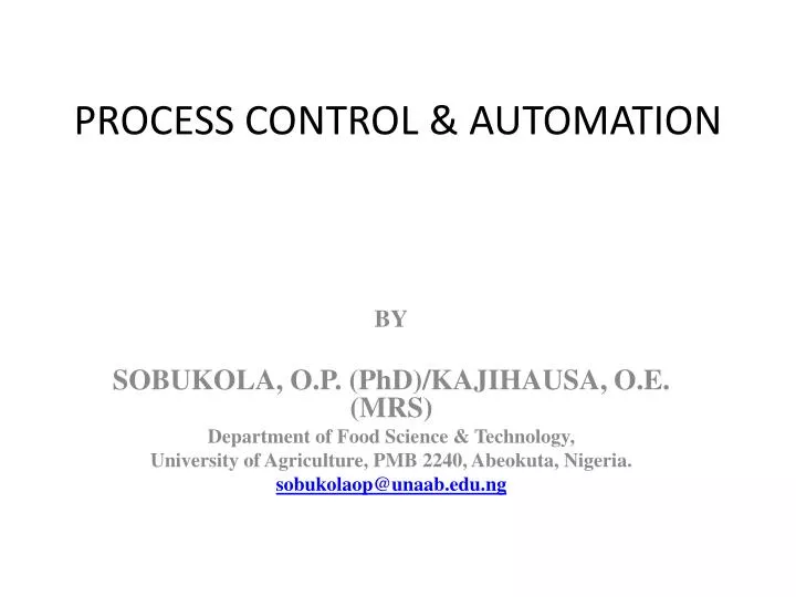 process control automation